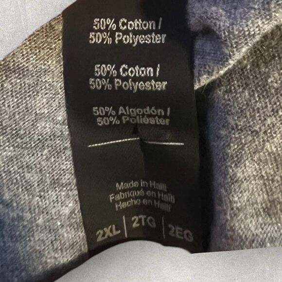 Texas Map Dallas  Men’s T Shirt Blue Size Grey Star Cotton Polyester - Picture 4 of 5